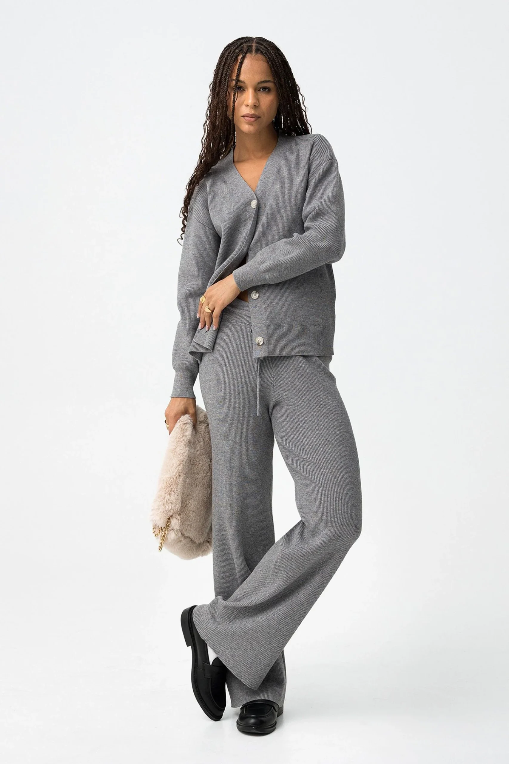 PANTALONE DA COMPLETO MIX&MATCH_P IN MAGLIA AMPIO CON LACCIO IN VITA - COMFORT FIT 10062159.GRI - immagine 3