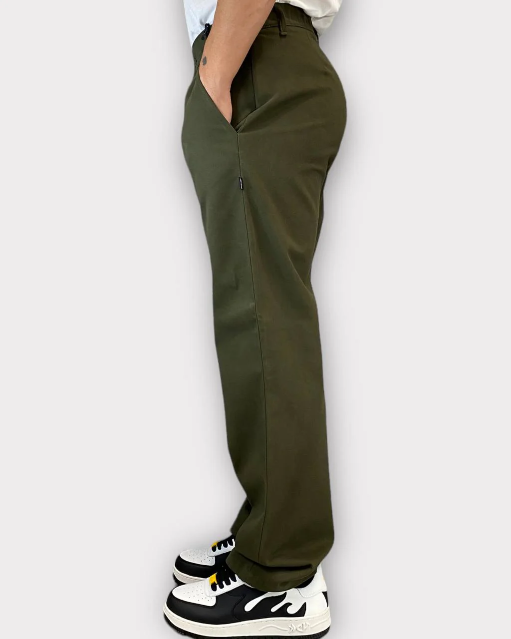 PANTALONE DA COORDINATO FONDO AMPIO CON COULISSE IN VITA - TASCA AMERICA - immagine 4