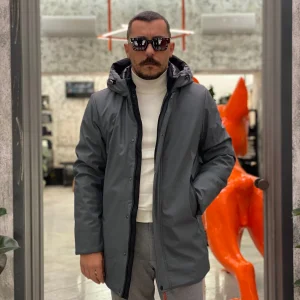 PARKA LUNGO CON CAPPUCCIO IN TESSUTO TECNICO WATERPROOF & WINDPROOF - REGULAR FIT MK24007-F25.PIO