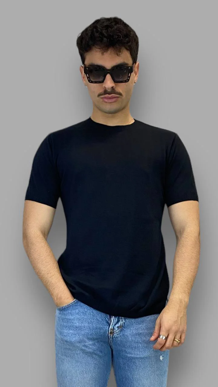 T-SHIRT IN FILO BASIC CON SPACCHETTI SUI LATI - REGULAR FIT - immagine 2