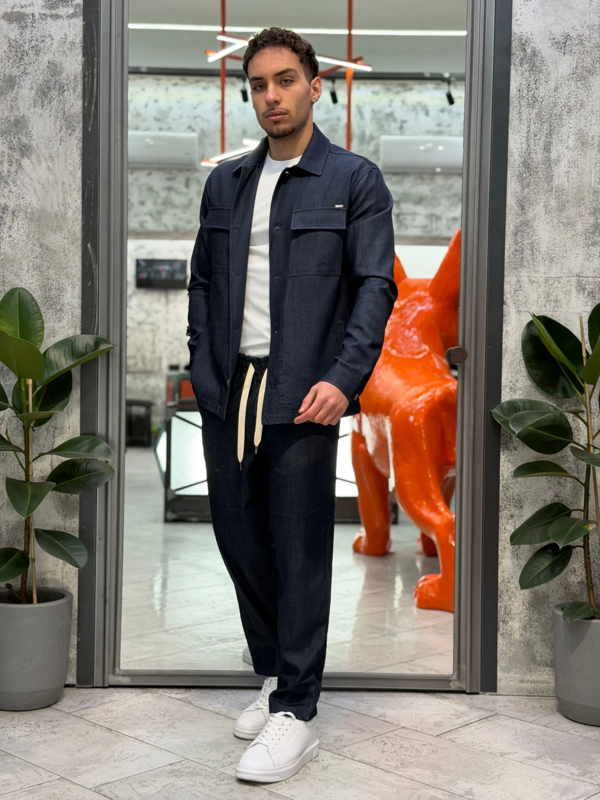 PANTALACCIO DA COMPLETO IN LEGGERO DENIM - COMFORT FIT GN21823 - immagine 6