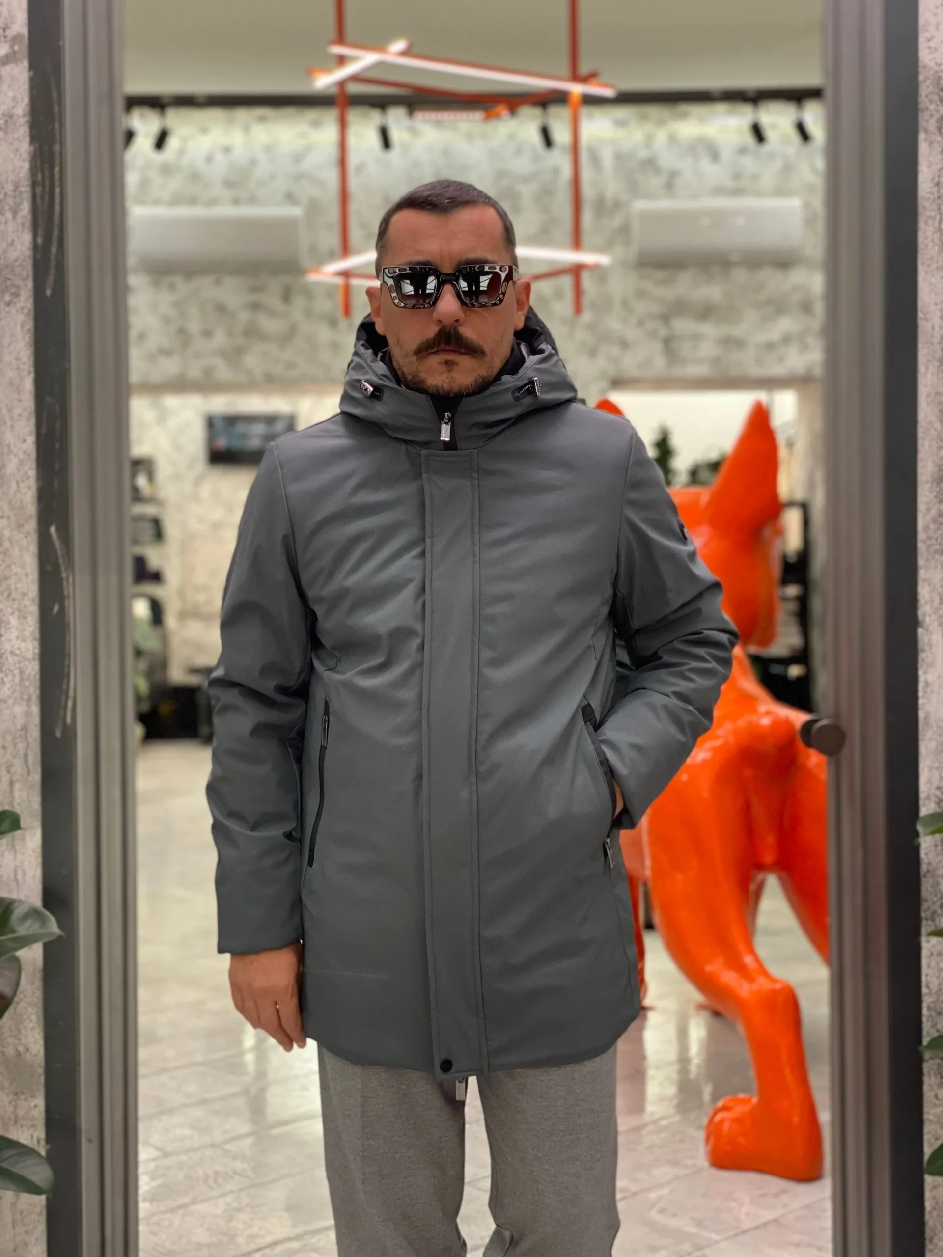 PARKA LUNGO CON CAPPUCCIO IN TESSUTO TECNICO WATERPROOF & WINDPROOF - REGULAR FIT MK24007-F25.PIO - immagine 5