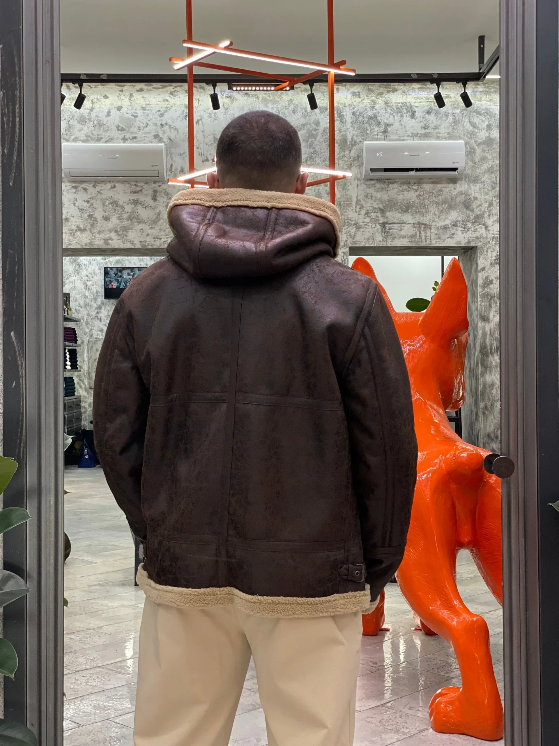 ECOMONTONE CON CAPPUCCIO EFFETTO MARMORIZZATO - REGULAR FIT BGI1092SS.MOR - immagine 4