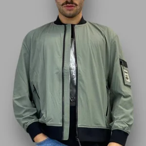 GIUBBINO MODELLO COLLEGE IN TESSUTO TECNICO ANTI PIOGGIA ANTI VENTO - REGULAR FIT