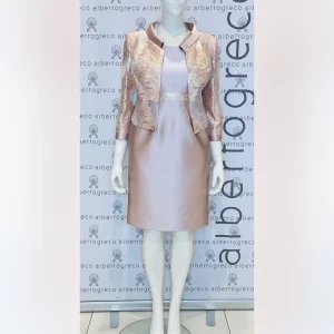 Completo tubino e giacca in tessuto damascato