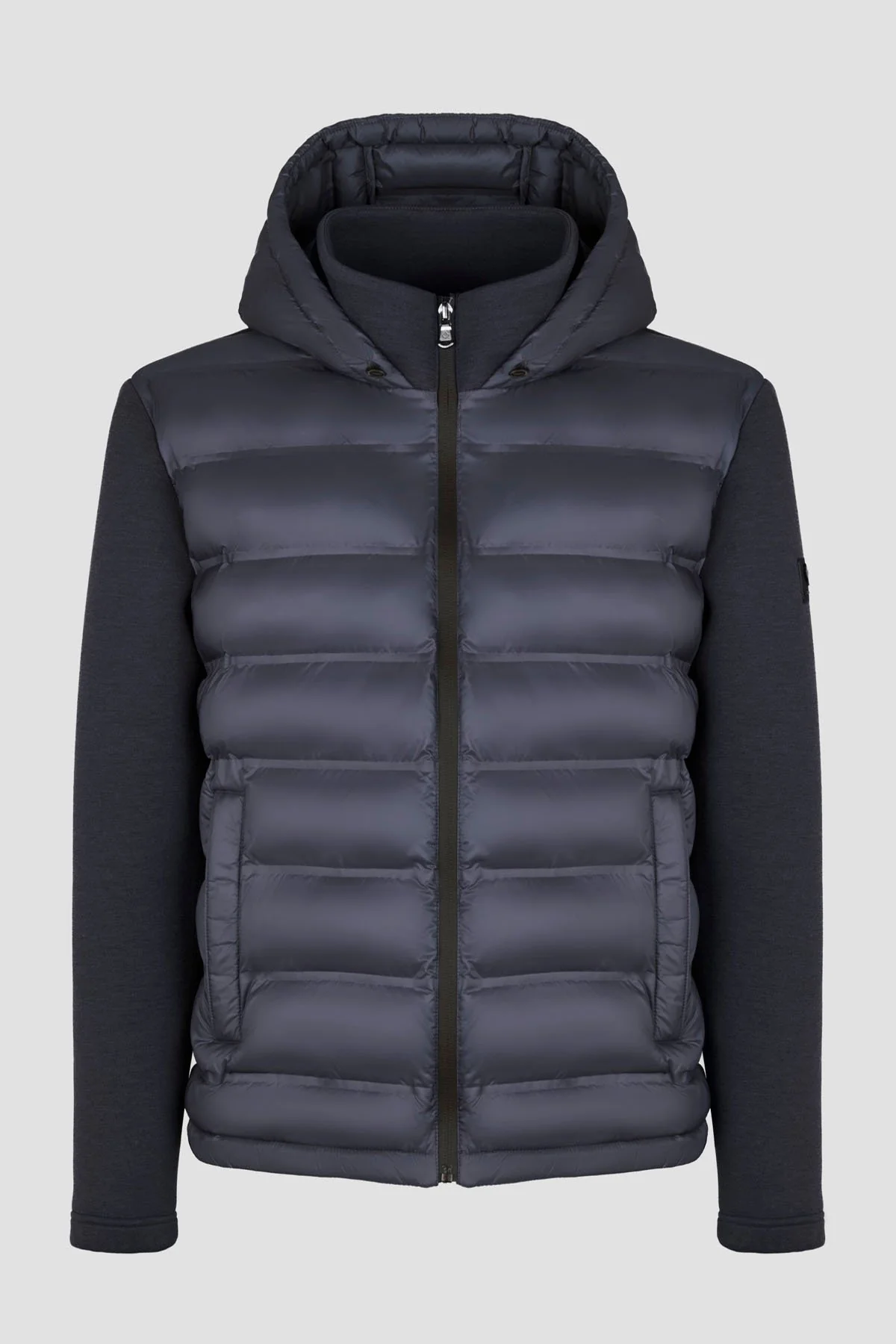 GIUBBINO GUNN CON CAPPUCCIO IN TESSUTO COMBINATO SCUBA-BONDED ELASTICIZZATO - COMFORT FIT CN.G225326.BLU - immagine 7