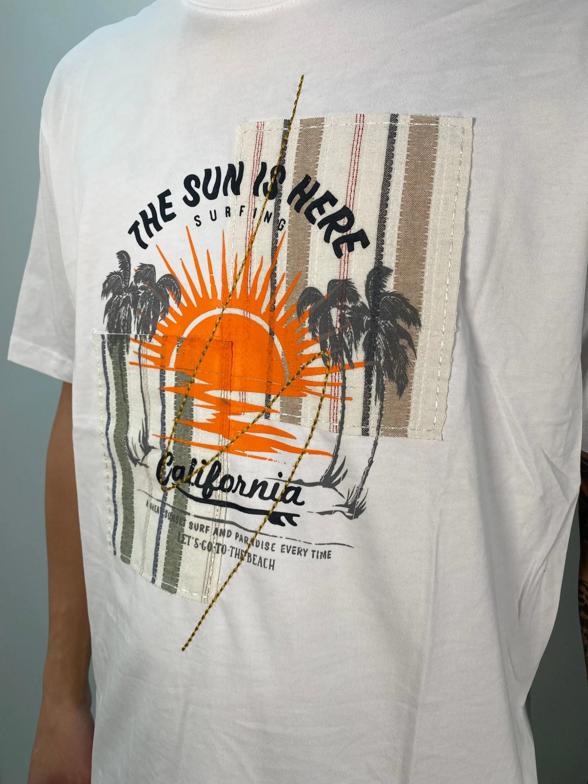 T-SHIRT IN 100% COTONE STAMPA CALIFORNIA - REGULAR FIT GL647W - immagine 5