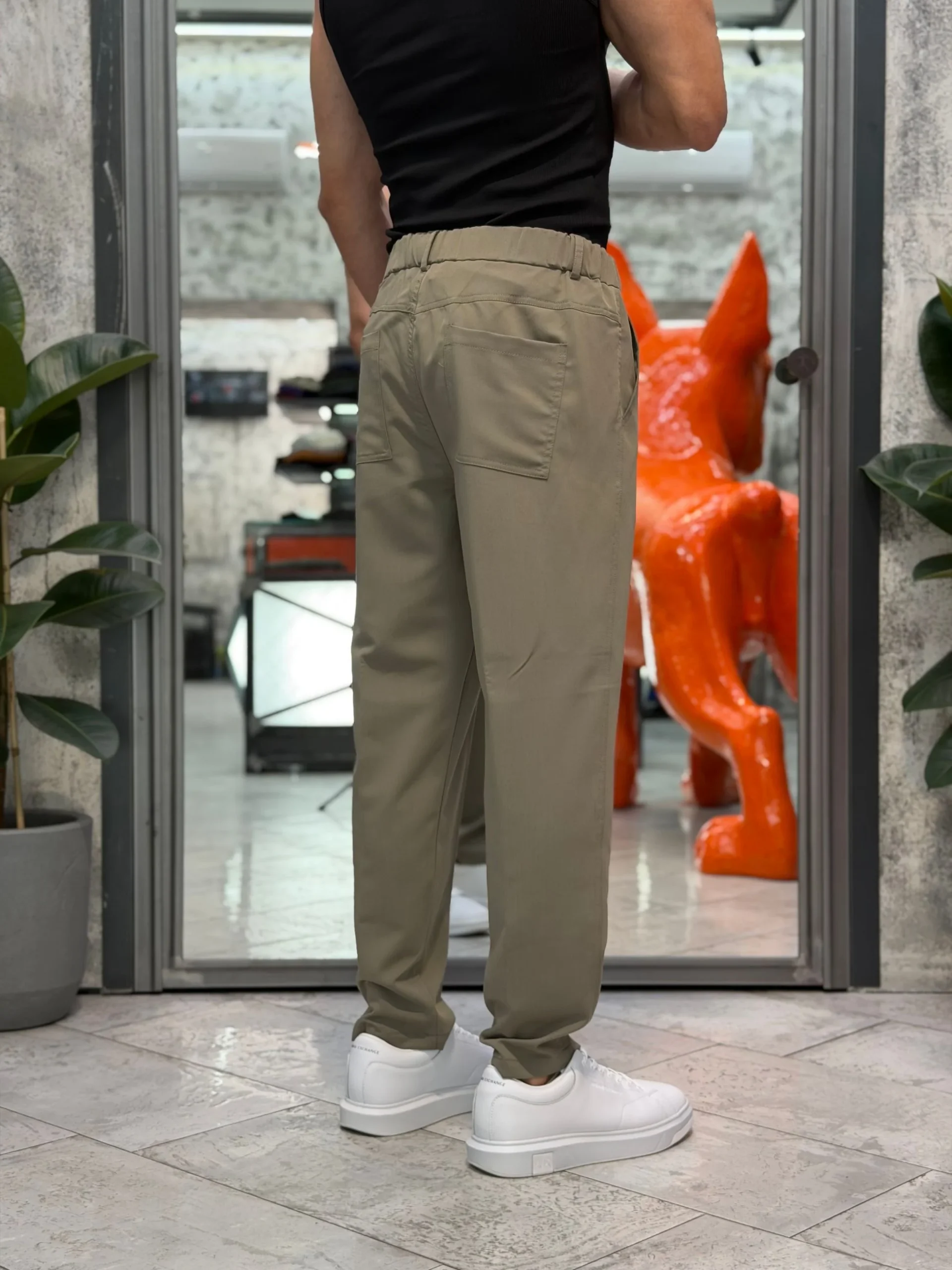 PANTALONE DA COMPLETO TASCA AMERICA CON COULISSE IN VITA - COMFORT FIT GL004LT.VMIL - immagine 4