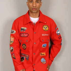 OVERSHIRT BOY SCOUT IN FIBRE RIGENERATE CON COLLETTO CLASSICO E PATCH APPLICATE - RELAXED FIT M252306-126