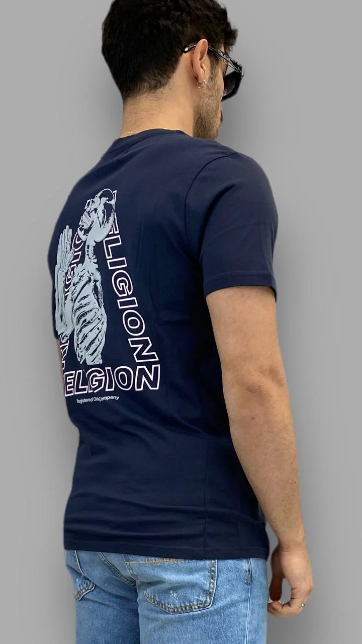 T-SHIRT STAMPA SCHELETRO SUL RETRO - REGULAR FIT - immagine 5