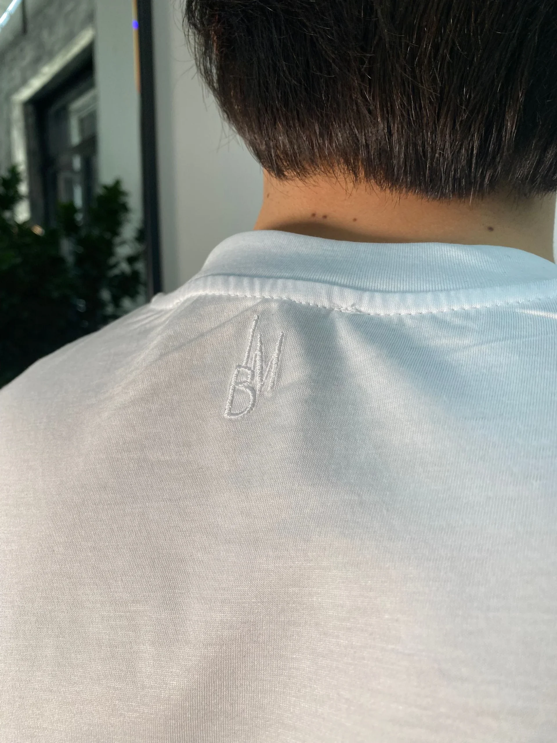 T-SHIRT MERCERIZZATA CON INIZIALI DEL LOGO RICAMATE DIETRO AL COLLO - REGULAR FIT TS3330.BIA - immagine 4