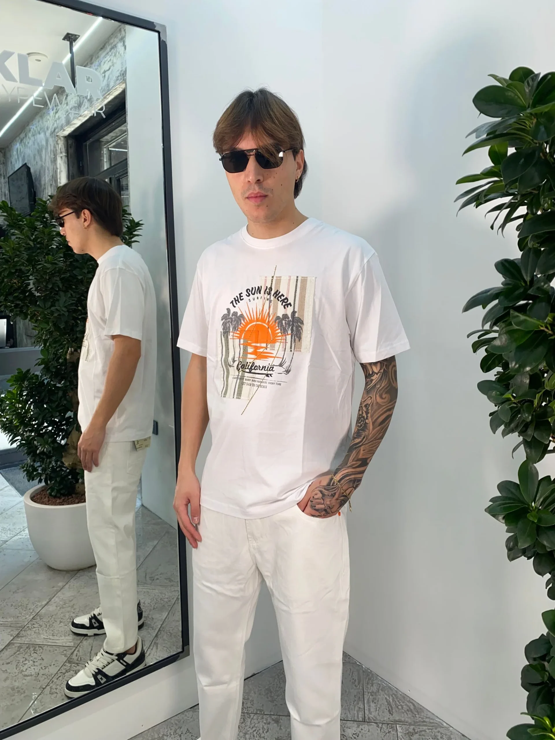 T-SHIRT IN 100% COTONE STAMPA CALIFORNIA - REGULAR FIT GL647W - immagine 3