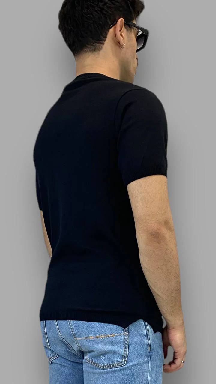 T-SHIRT IN FILO BASIC CON SPACCHETTI SUI LATI - REGULAR FIT - immagine 4