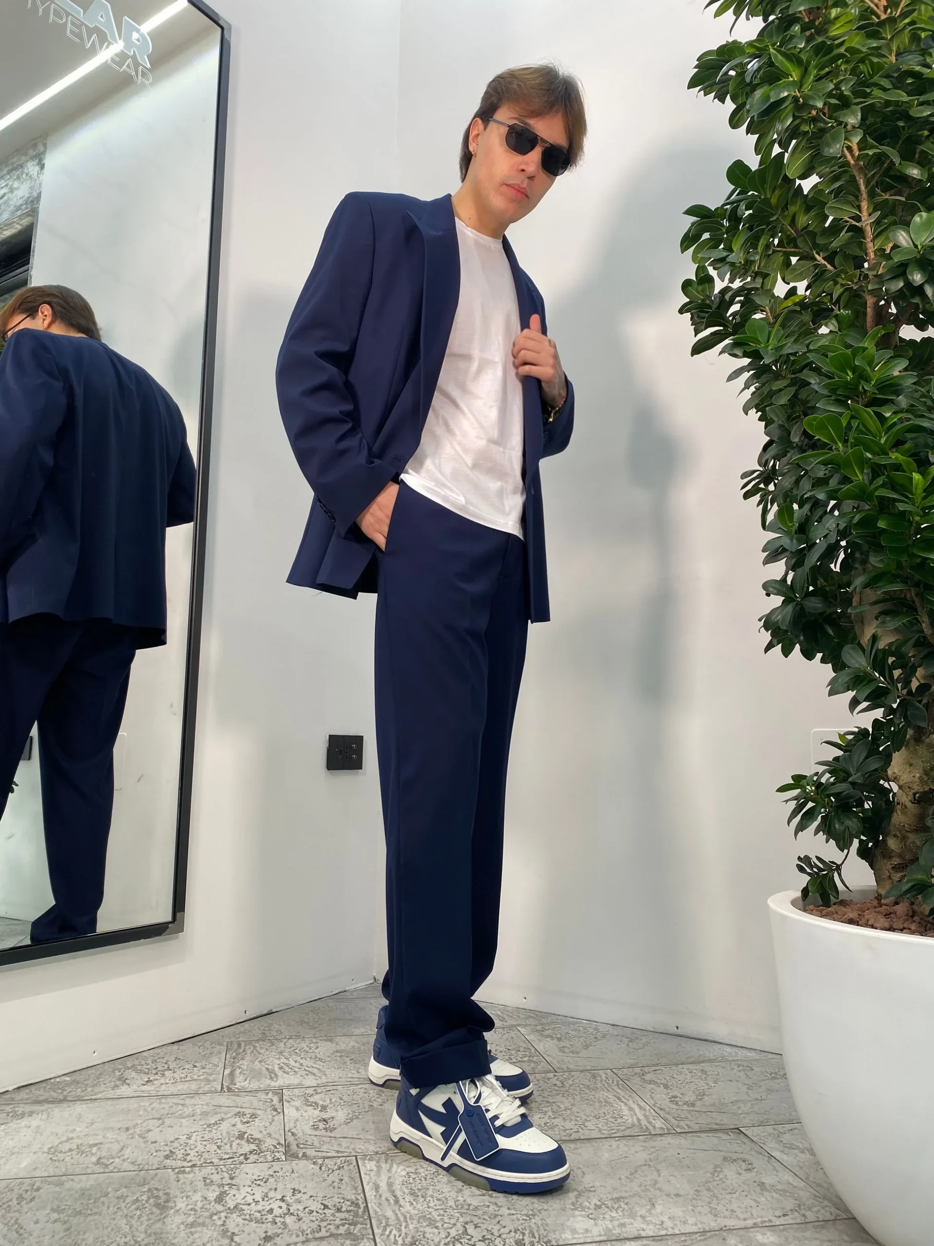 PANTALONE DA ABITO CON RISVOLTO E FONDO SEMI AMPIO - REGULAR FIT PA3260.BLU - immagine 9