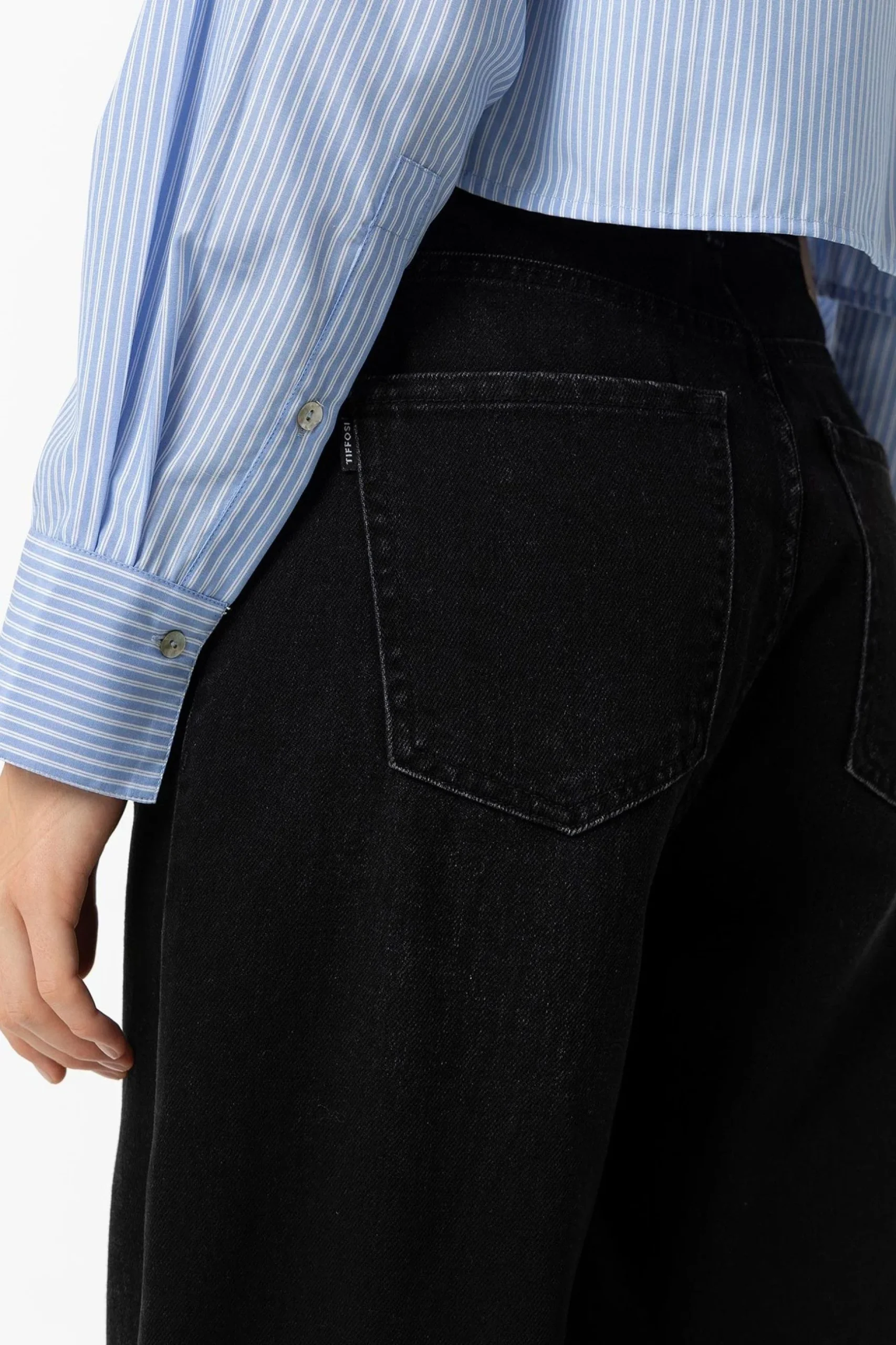 JEANS BONNYE_34 A GAMBA LARGA E VITA ALTA - WIDE LEG 10056556 - immagine 6