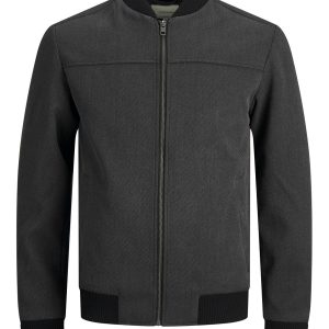 12190018 - Giacca a bomber con tessuto micro tramato, polsini elastici e tasca interna.