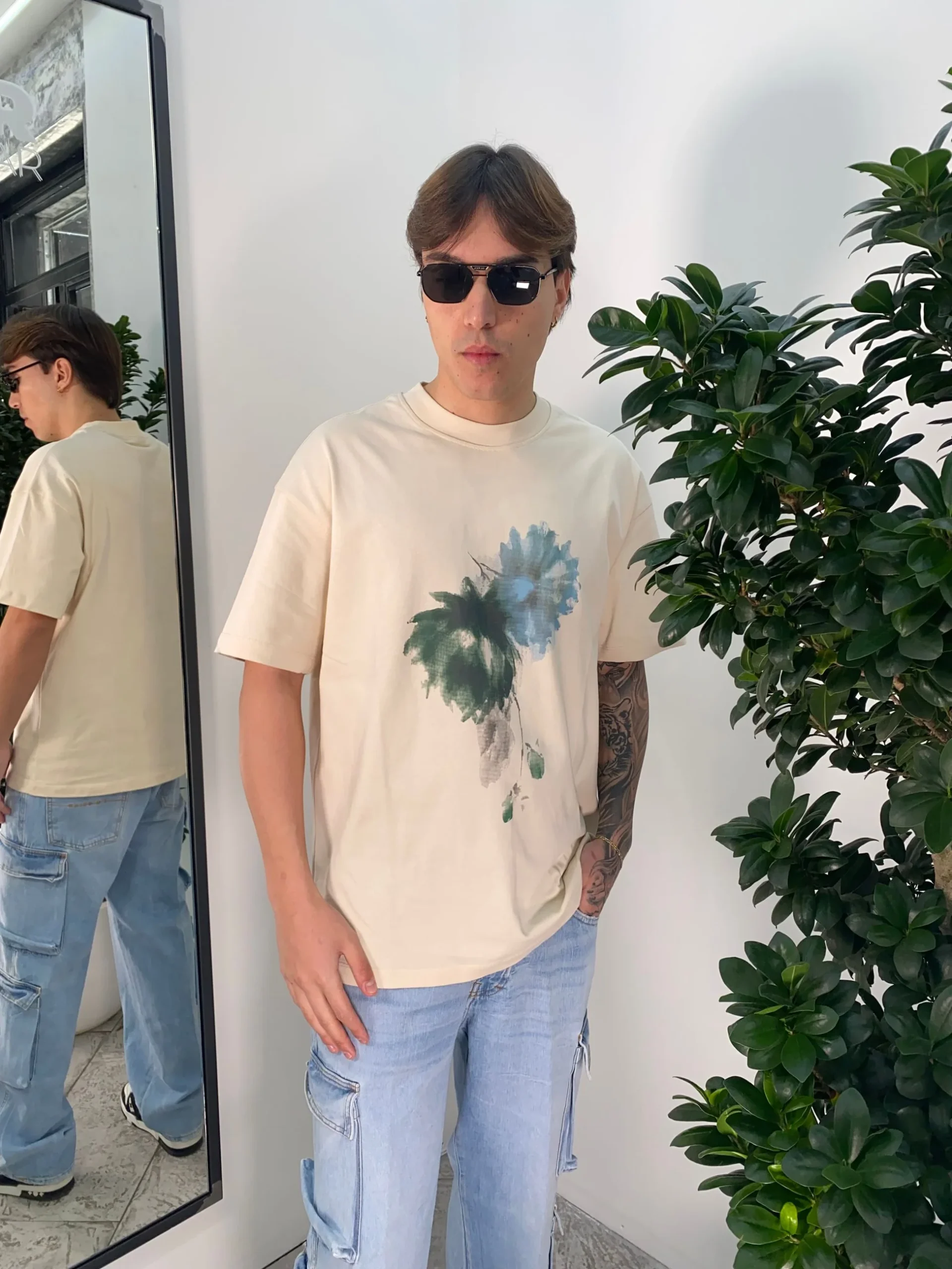 T-SHIRT OVERSIZE CON STAMPA IN 100% COTONE TS3323.PAN - immagine 3