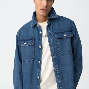 OVERSHIRT CALEB IN DENIM CON TASCHINI - RELAXED FIT 10062466