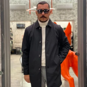 TRENCH IN TESSUTO SOFTSHELL ED INTERNO IN PILE - REGULAR FIT MK9940063.NER