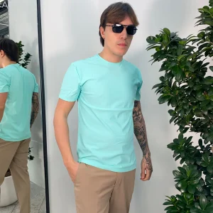 T-SHIRT IN TESSUTO TECNICO ELASTICIZZATO EXTRA LIGHT - SLIM FIT GL1001TB-S25.ACQ