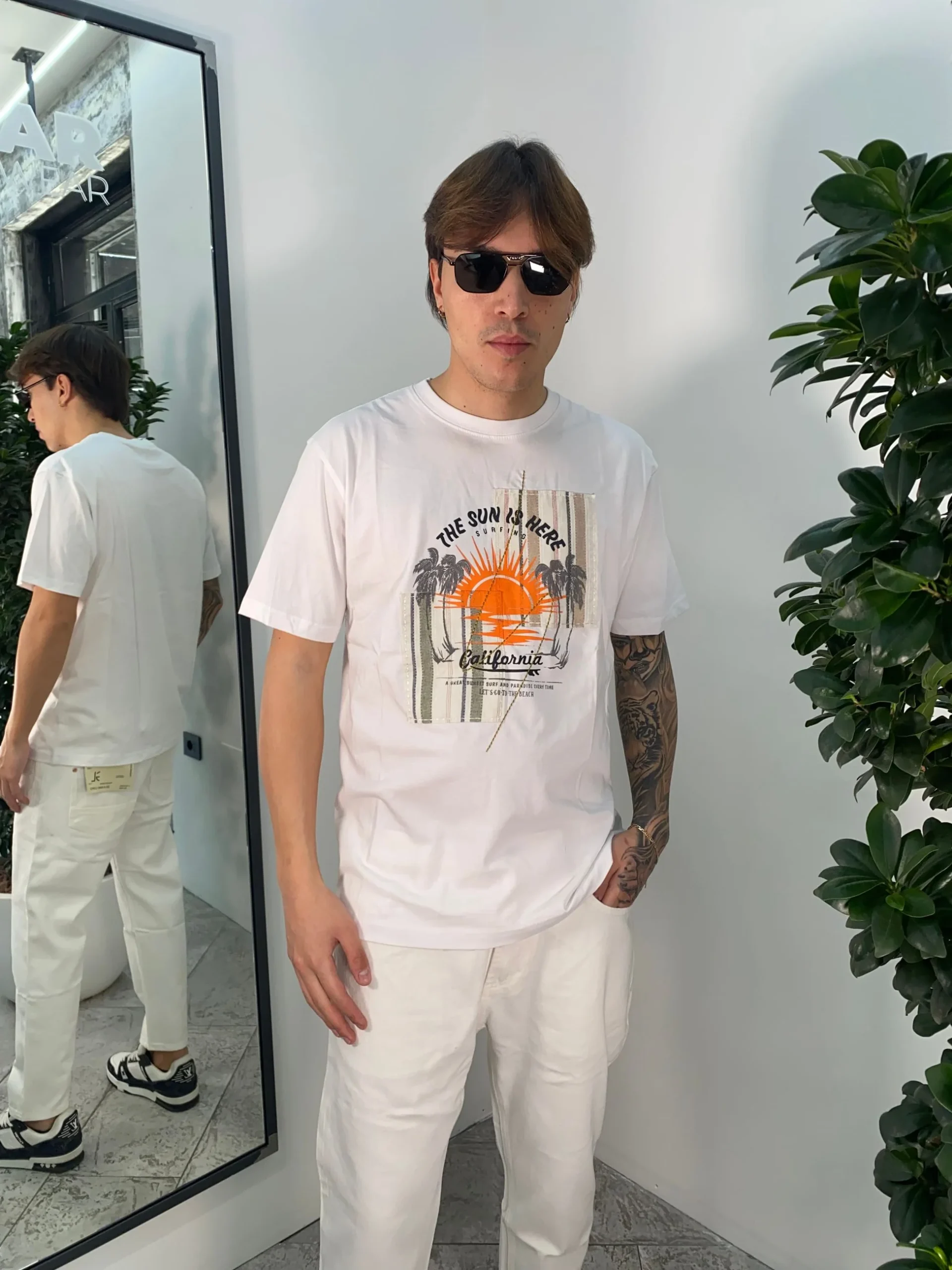 T-SHIRT IN 100% COTONE STAMPA CALIFORNIA - REGULAR FIT GL647W