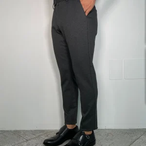 PANTALONE DA COMPLETO IN TESSUTO PUNTO MILANO ELASTICIZZATO - REGULAR FIT