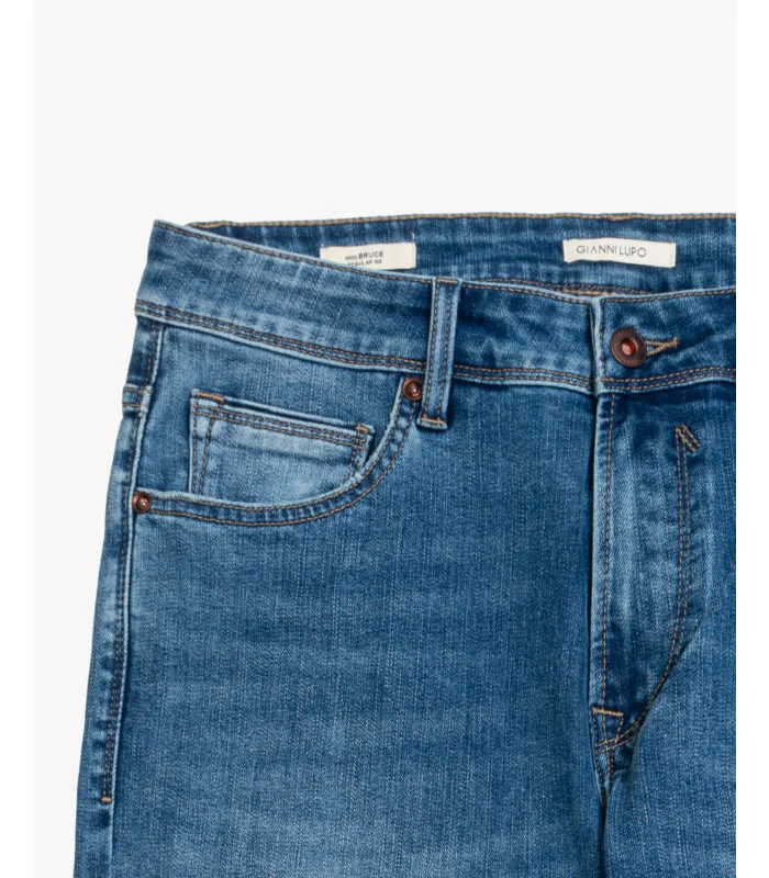 JEANS BRUCE IN TELA ELASTICIZZATA LAVAGGIO MEDIO - REGULAR/SLIM FIT GL6377Q - immagine 7