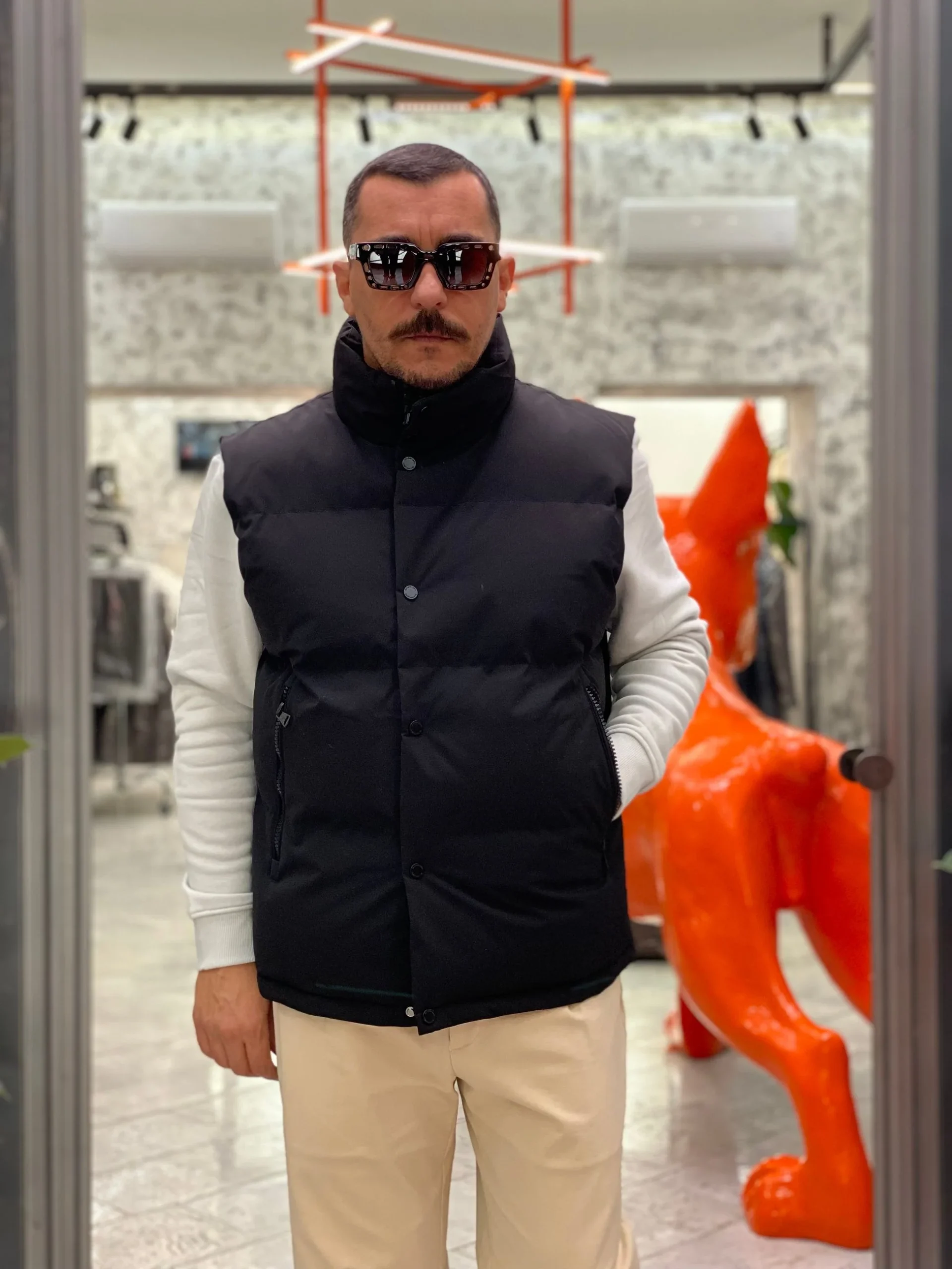 PIUMINO SMANICATO IMBOTTITO CON TASCHE ZIP E BOTTONI AUTOMATICI - REGULAR FIT GL354R.NER - immagine 5