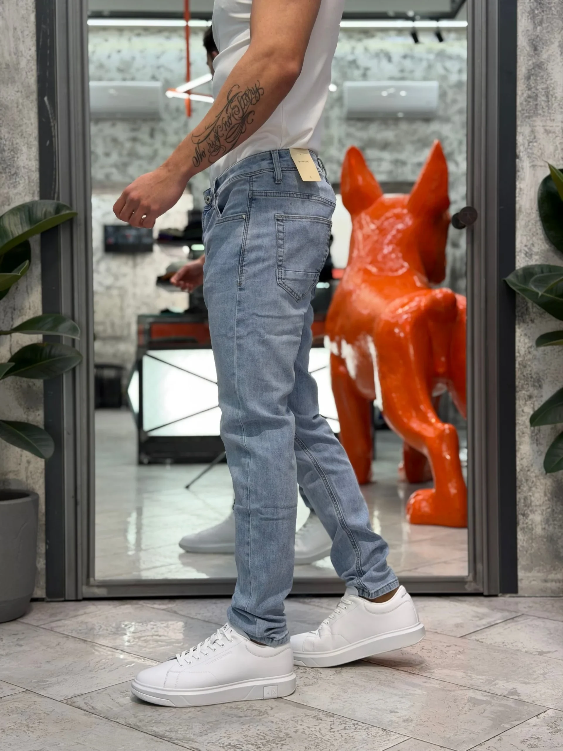 JEANS BRUCE 5 TASCHE LIGHT WASH IN TELA ELASTICIZZATA - REGULAR SLIM FIT GL6500Q - immagine 3