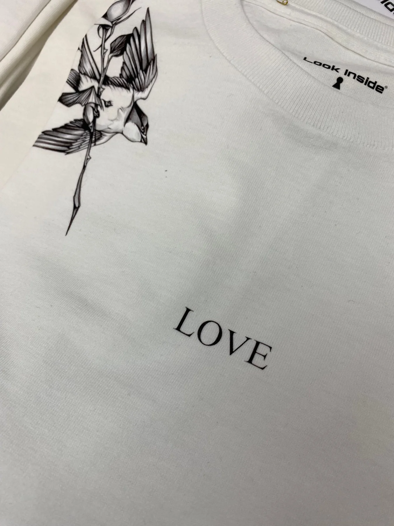 T-SHIRT STAMPA RONDINI LOVE - SEMI OVER FIT - immagine 3