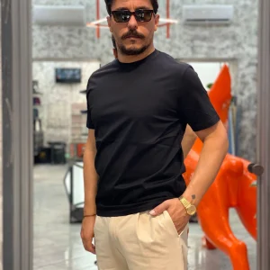 T-SHIRT IN PREGIATO ED ELEGANTE COTONE MERCERIZZATO - REGULAR FIT MK9910094.NER