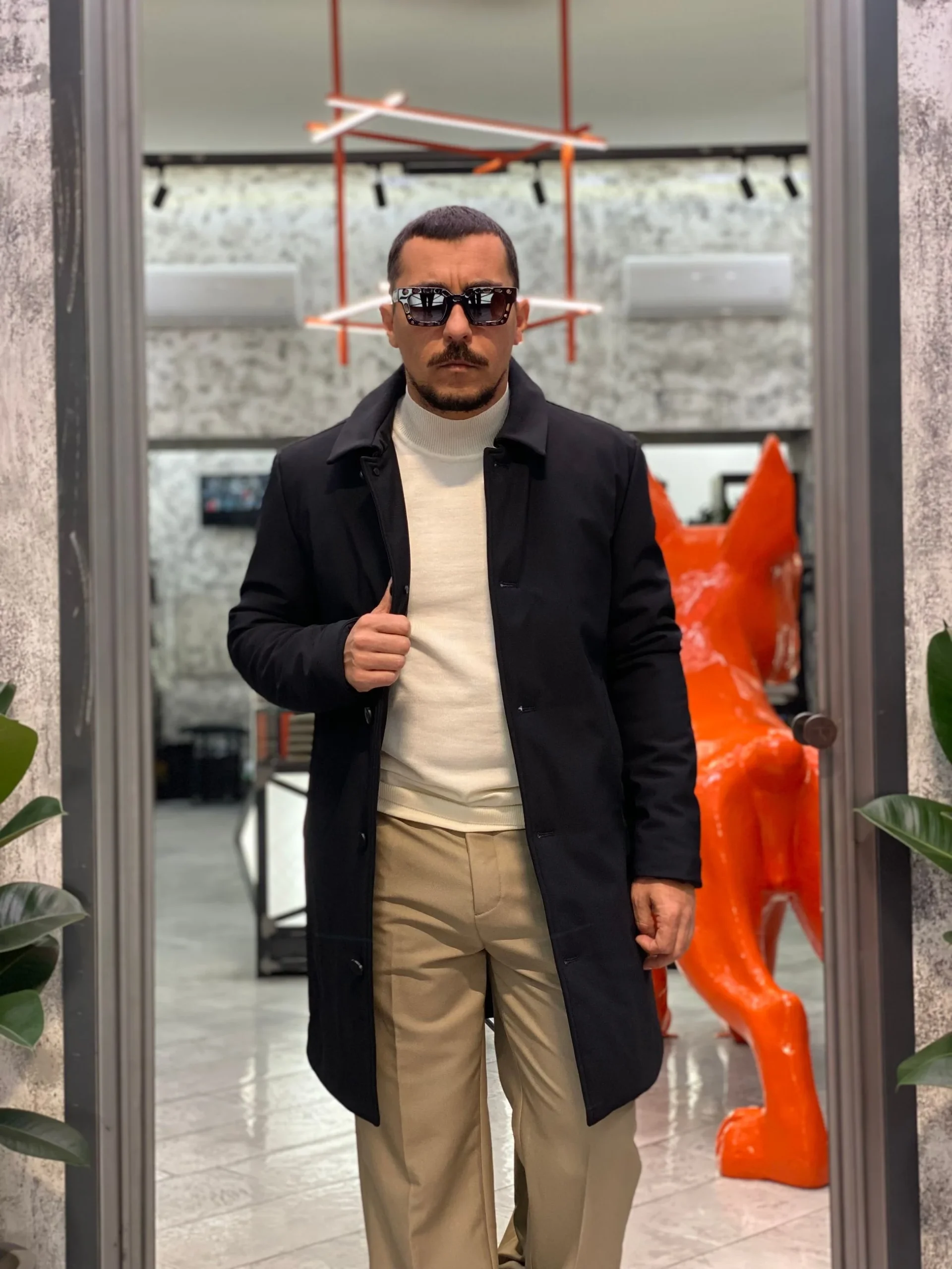 TRENCH FRANK IN TESSUTO TECNICO IMPERMEABILE ED ELASTICIZZATO - COMFORT FIT CN.G225374.NER - immagine 5