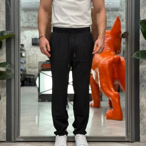 PANTALACCIO IN LEGGERO TESSUTO TECNICO ELASTICIZZATO NO STIRO - COMFORT FIT GL3010TR-S26.NER