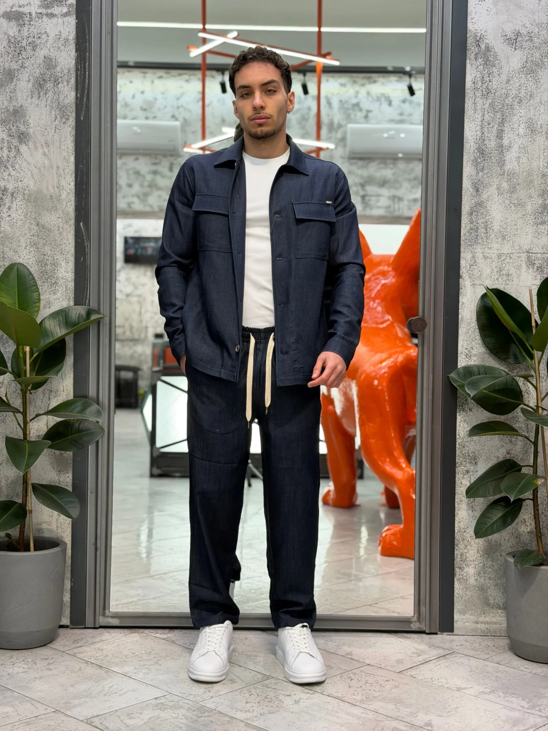 PANTALACCIO DA COMPLETO IN LEGGERO DENIM - COMFORT FIT GN21823 - immagine 7