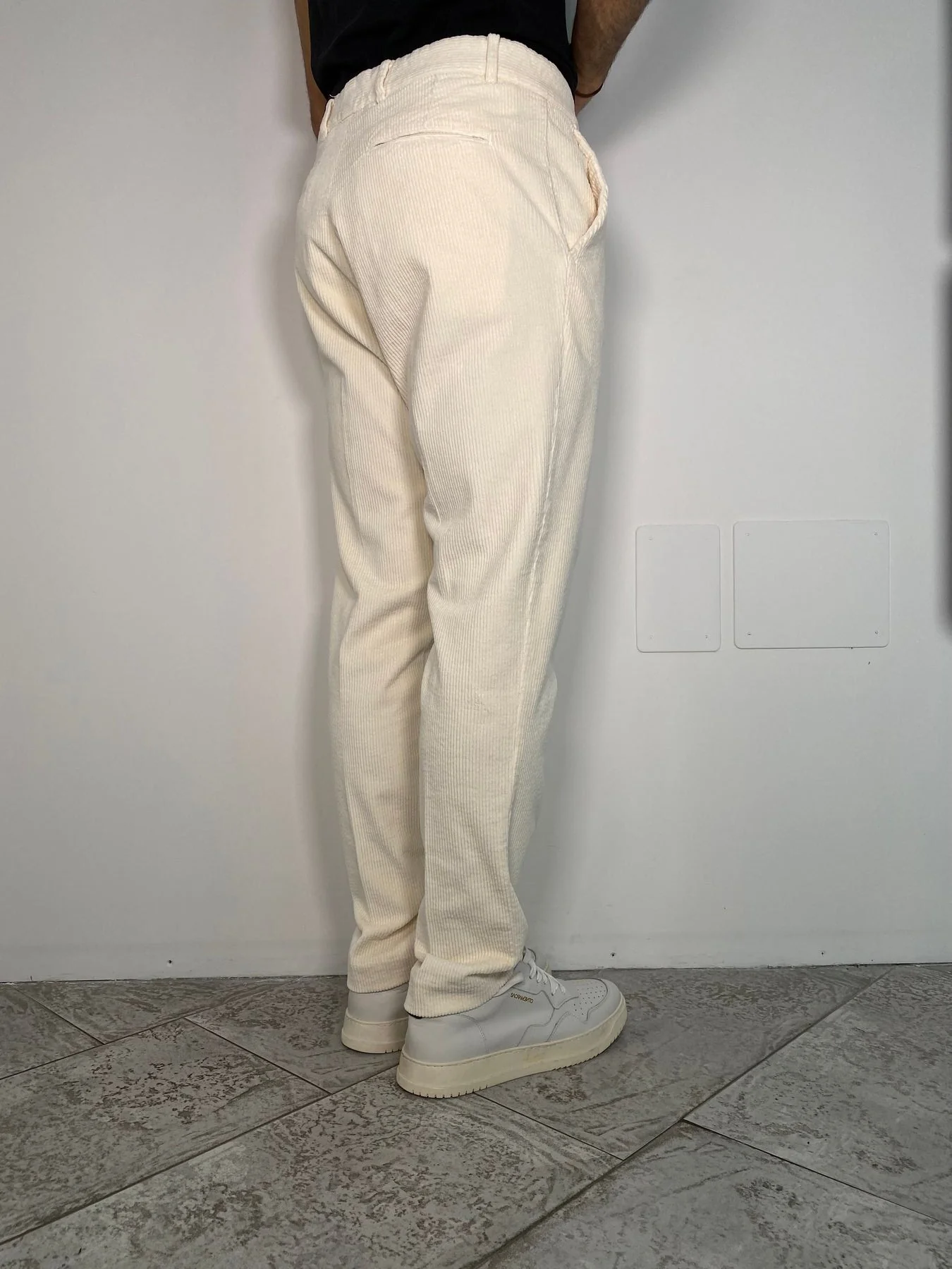 PANTALONE DA COMPLETO TASCA AMERICA IN VELLUTO A COSTE ELASTICIZZATO - COMFORT FIT - immagine 4