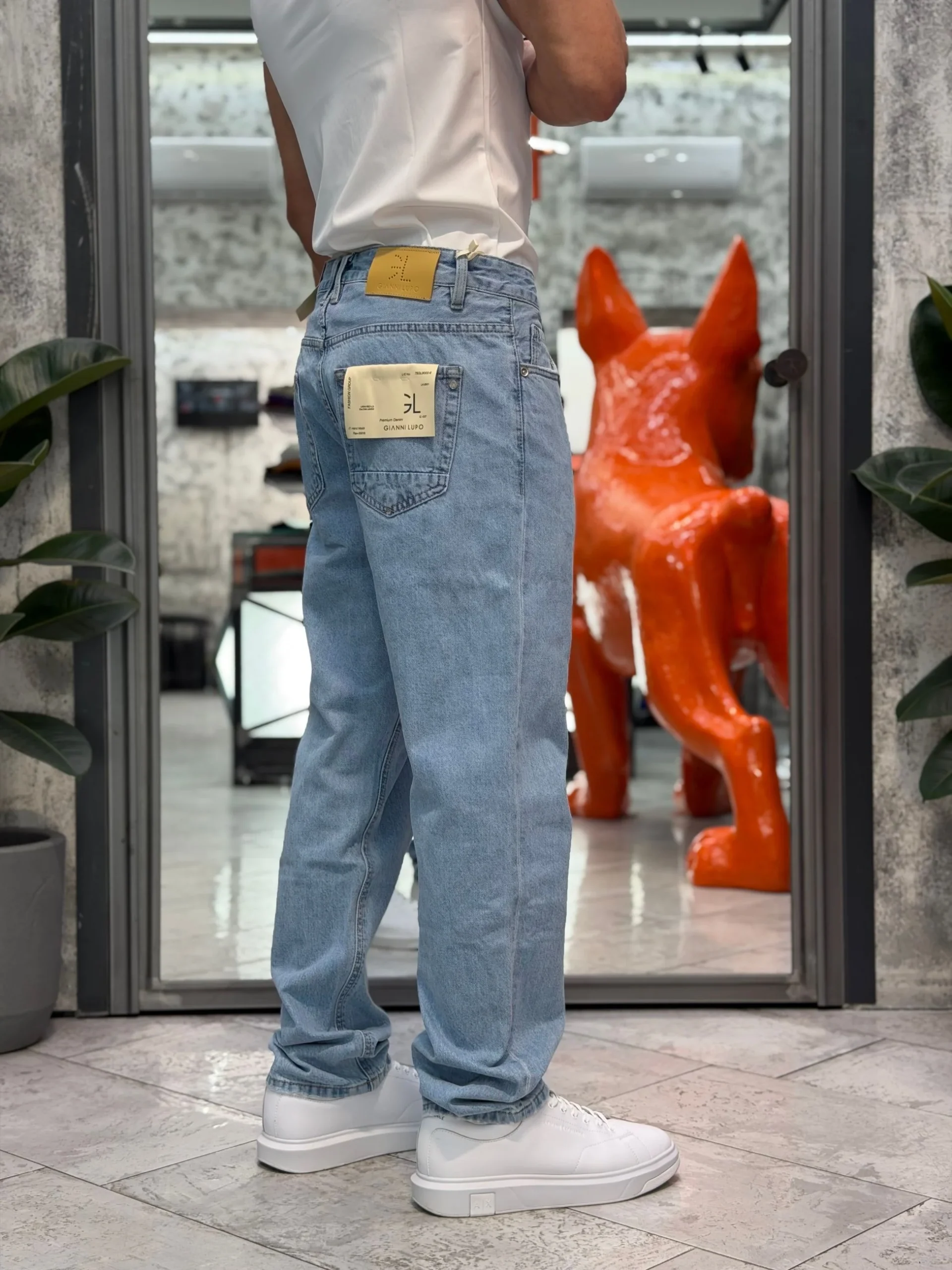 JEANS ALEX 5 TASCHE ZERO WASH - STRAIGHT LEG (GAMBA DRITTA) GL6396Q - immagine 4