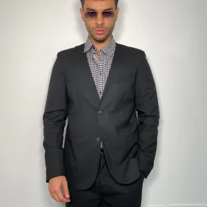 GIACCA MONOPETTO SENZA COLLO 2 BOTTONI CON TASCHE A FILO - REGULAR FIT